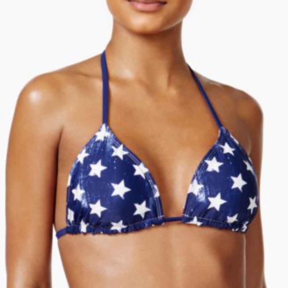 USA Reversible Flag Bikini Top 4th of July M